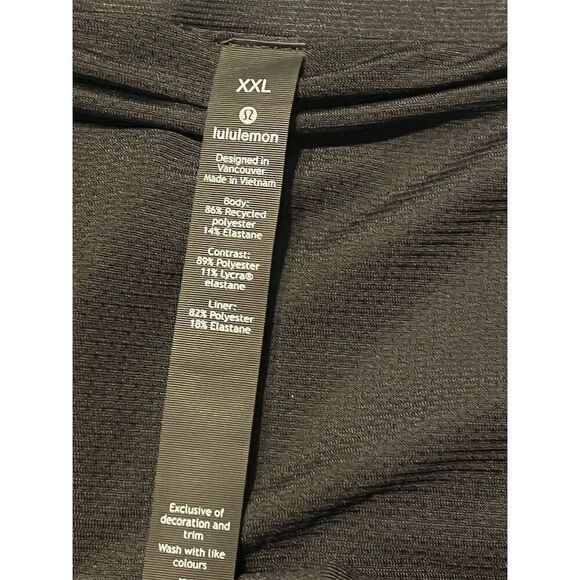 Lululemon Men's 2XL Black Graphic Athletic Shorts 9" Quick-Dry - Picture 4 of 7